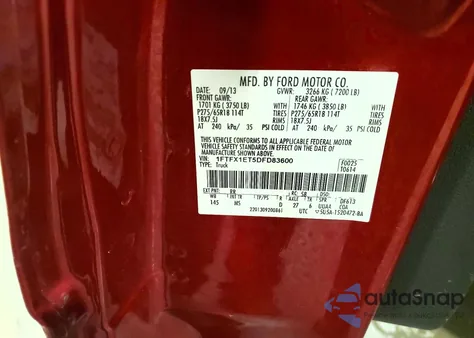 2013 Ford F150 Super Cab from USA, damaged, VIN 1FTFX1ET5DFD83600